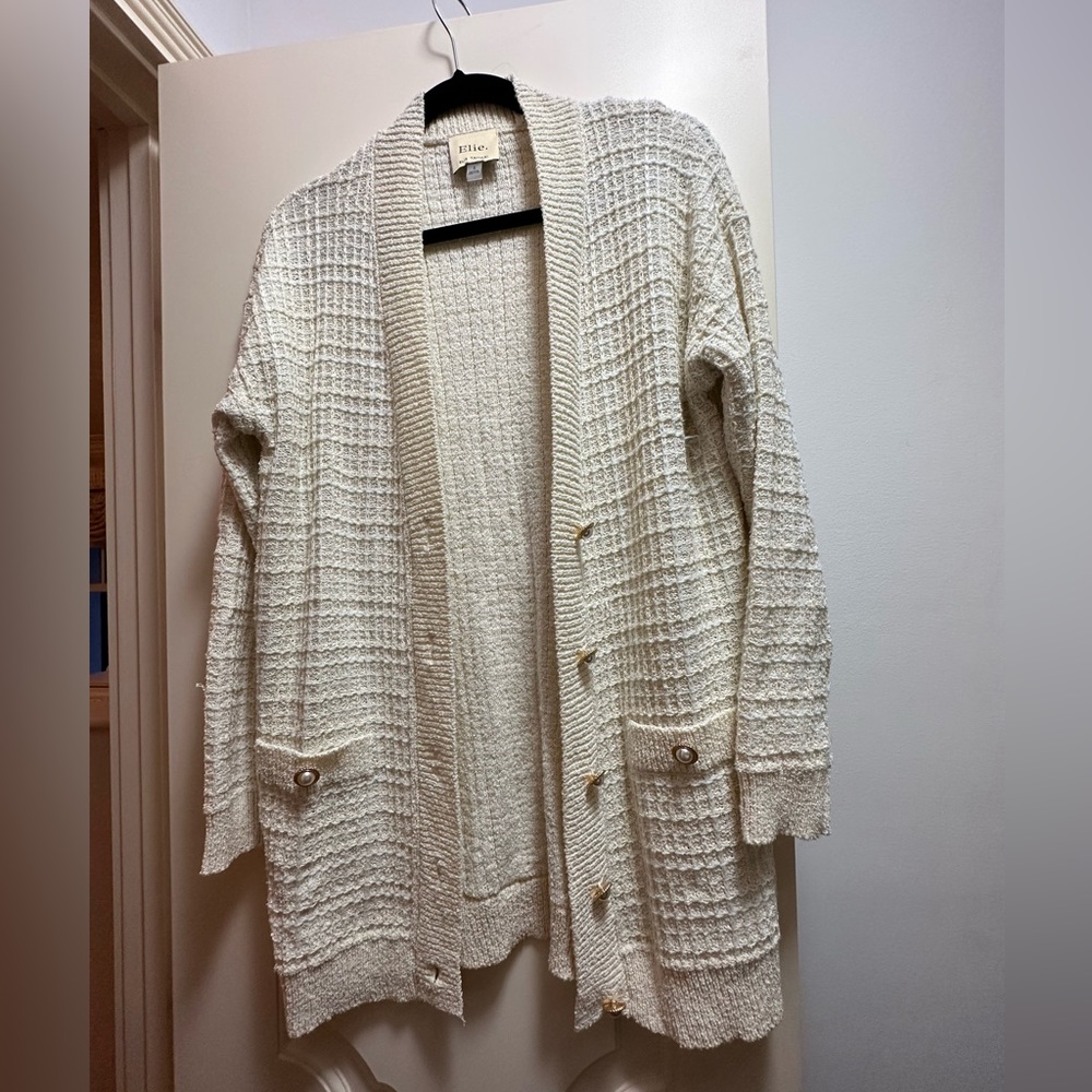 Tweed Pearl Cardigan